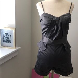 GUESS Charcoal Gray Romper with Pockets